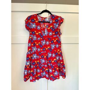 Entro Floral Red Size small dress‎
